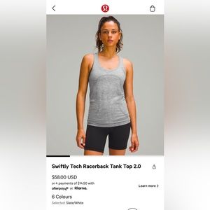 Lululemon swiftly tech racerback tank 2.0
